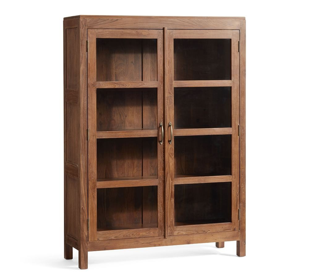 Menlo 49" x 67" Reclaimed Teak Storage Cabinet | Pottery Barn (US)