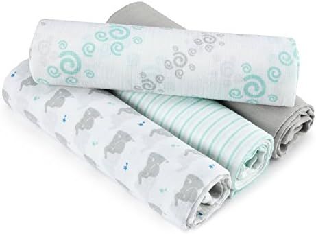 aden + anais Essentials Swaddle Baby Blanket, 100% Cotton Muslin, 4 Pack, 44 X 44 inch, Baby Star... | Amazon (US)
