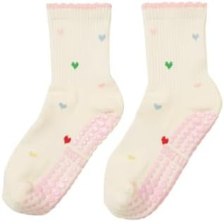 Shapes Studio Crew Half Calf Grip Socks, Cutest Fruits Pilates Socks, Ruffle socks, Non-Slip, Bar... | Amazon (US)