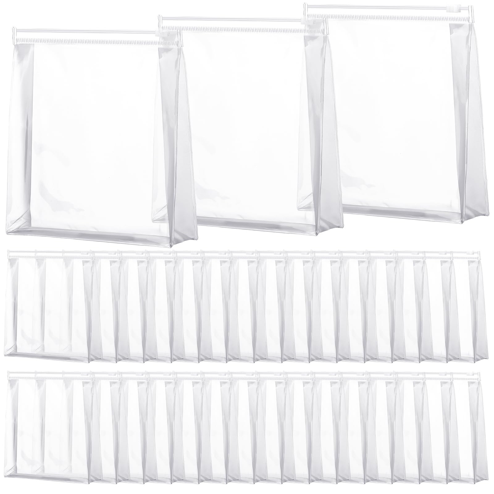 Xuniea 50 Pieces Mini Clear Makeup Bag Small Clear Zipper Pouch Travel Bag for Toiletries Plastic... | Amazon (US)