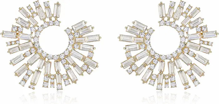 Ettika Crystal Frontal Hoop Earrings | Nordstrom | Nordstrom