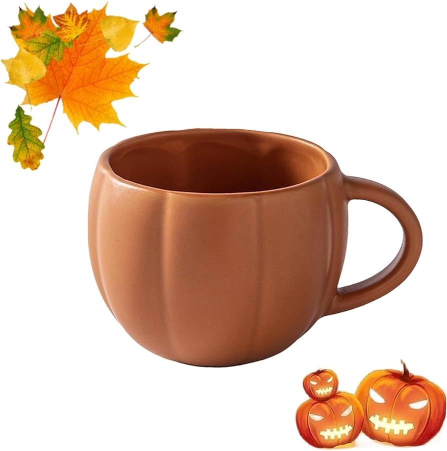 DABATO Halloween Pumpkin Coffee Cup, Pumpkin Cups Tea Mug Milk Cup, Funny Ceramic Pumpkin Mug, Ce... | Amazon (US)