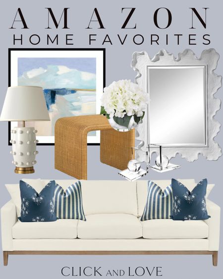 Amazon home favorites 🤍 I love the pops of blue! It can still make a space feel neutral while adding a pretty accent. 

Framed art, art, wall decor, abstract art, table lamp, lighting, faux florals, rattan ottoman, white mirror, accent mirror, bookends, bookcase styling, bookcase decor, neutral sofa, sofa, accent pillows, throw pillow, sofa pillow, under $100, under $50, designer look for less, Living room, bedroom, guest room, dining room, entryway, seating area, family room, Modern home decor, traditional home decor, budget friendly home decor, Interior design, shoppable inspiration, curated styling, beautiful spaces, classic home decor, bedroom styling, living room styling, style tip,  dining room styling, look for less, designer inspired, Amazon, Amazon home, Amazon must haves, Amazon finds, amazon favorites, Amazon home decor #amazon #amazonhome

#LTKStyleTip #LTKHome #LTKFindsUnder100
