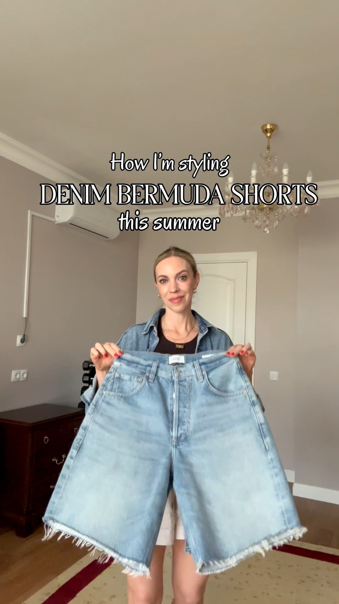 Styling denim bermuda shorts for summer - pair one with a fitted tank and kitten heel sandals for a chic summer look

#LTKSeasonal #LTKgrwm #LTKOver40