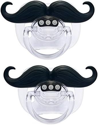 Baby Funny Pacifier Cute Kissable Mustache Pacifier for Babies and Toddlers Unisex - 0-6 Months B... | Amazon (US)