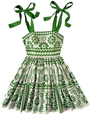 Floerns Women's Summer Floral Print Tie Shoulder Cami Dress Flare Hem Boho Mini Dress | Amazon (US)