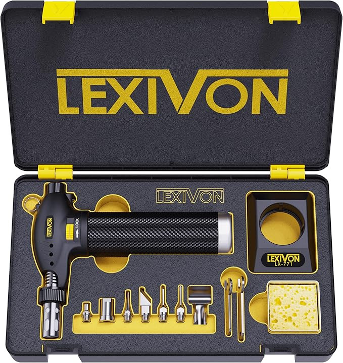 LEXIVON Butane Torch Multi-Function Kit | Premium Self-Igniting Soldering Station with Adjustable... | Amazon (US)