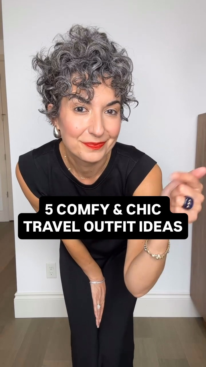 5 Comfy & Chic Travel Outfit Ideas - a couple items are older but I linked similar styles! 
.
#travelstyle