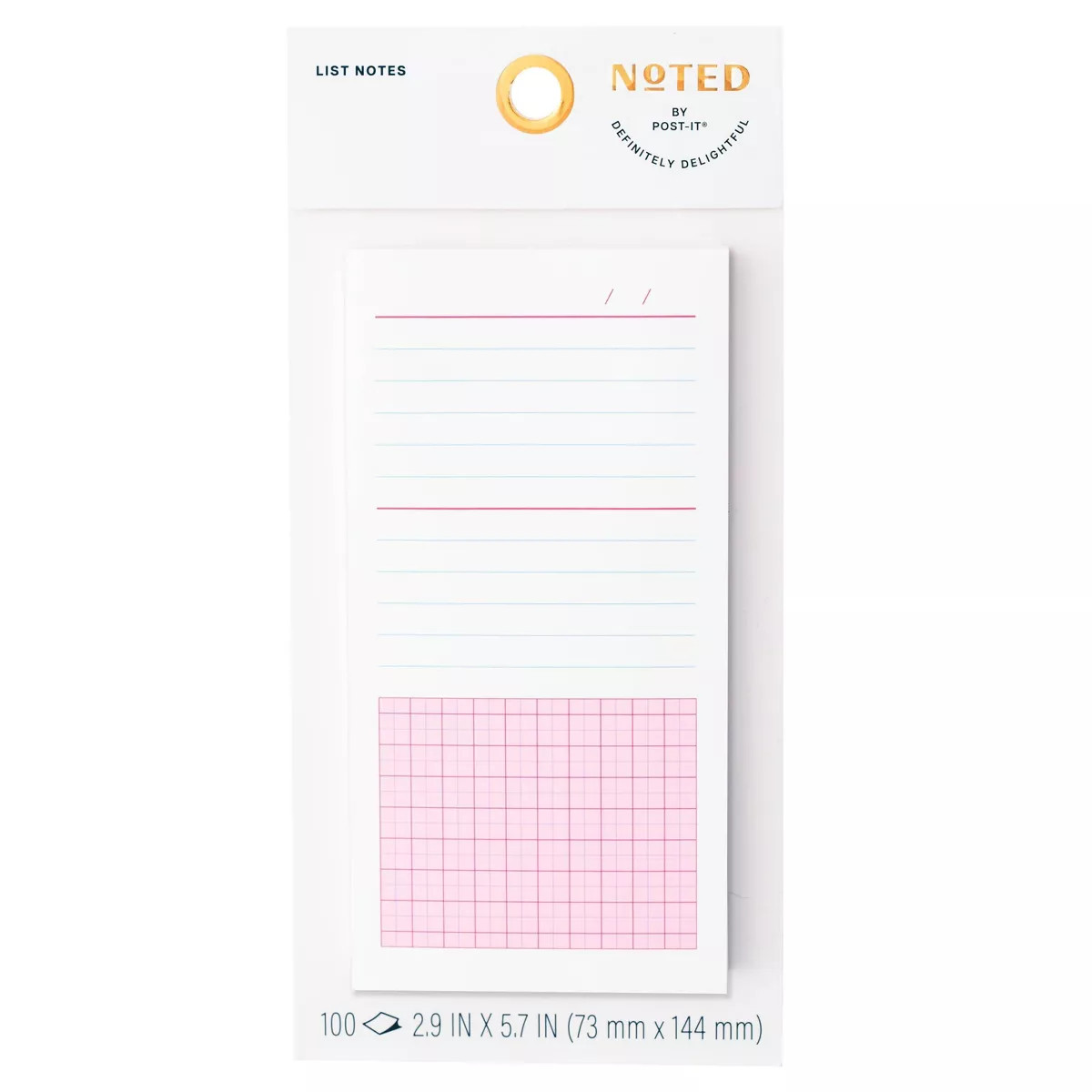 Noted by Post-it 3"x6" List and Grid Sticky Notes 100ct | Target