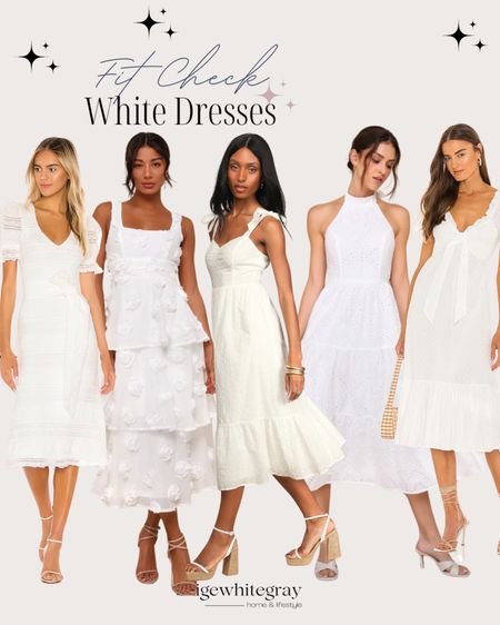 White dresses. Summer dresses. 

#LTKFindsUnder100 #LTKStyleTip #LTKSeasonal