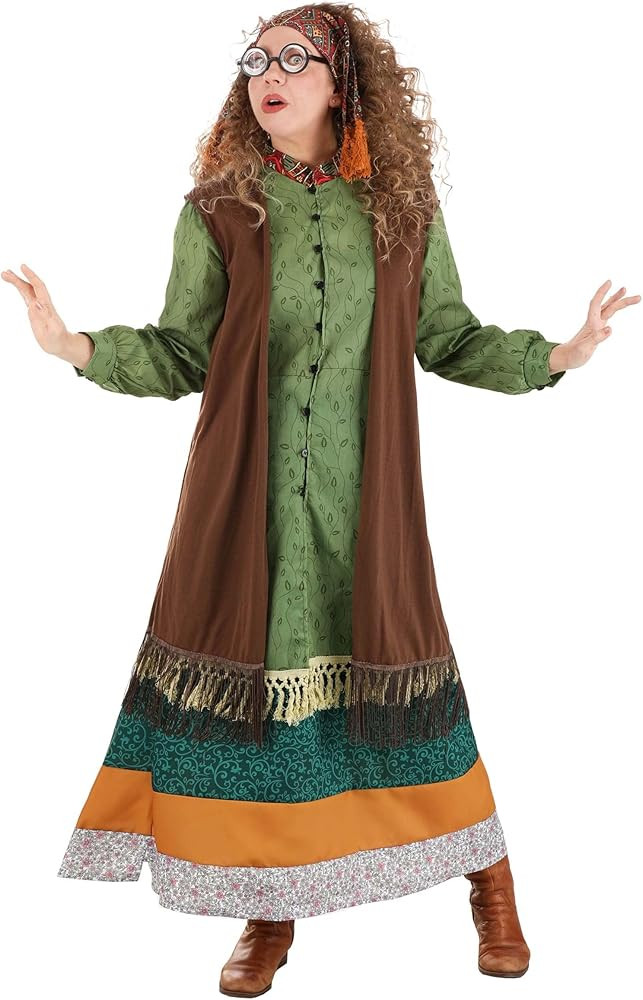 Deluxe Harry Potter Professor Trelawney Costume for Women with Dress, Skirt, Vest, Headband and E... | Amazon (US)