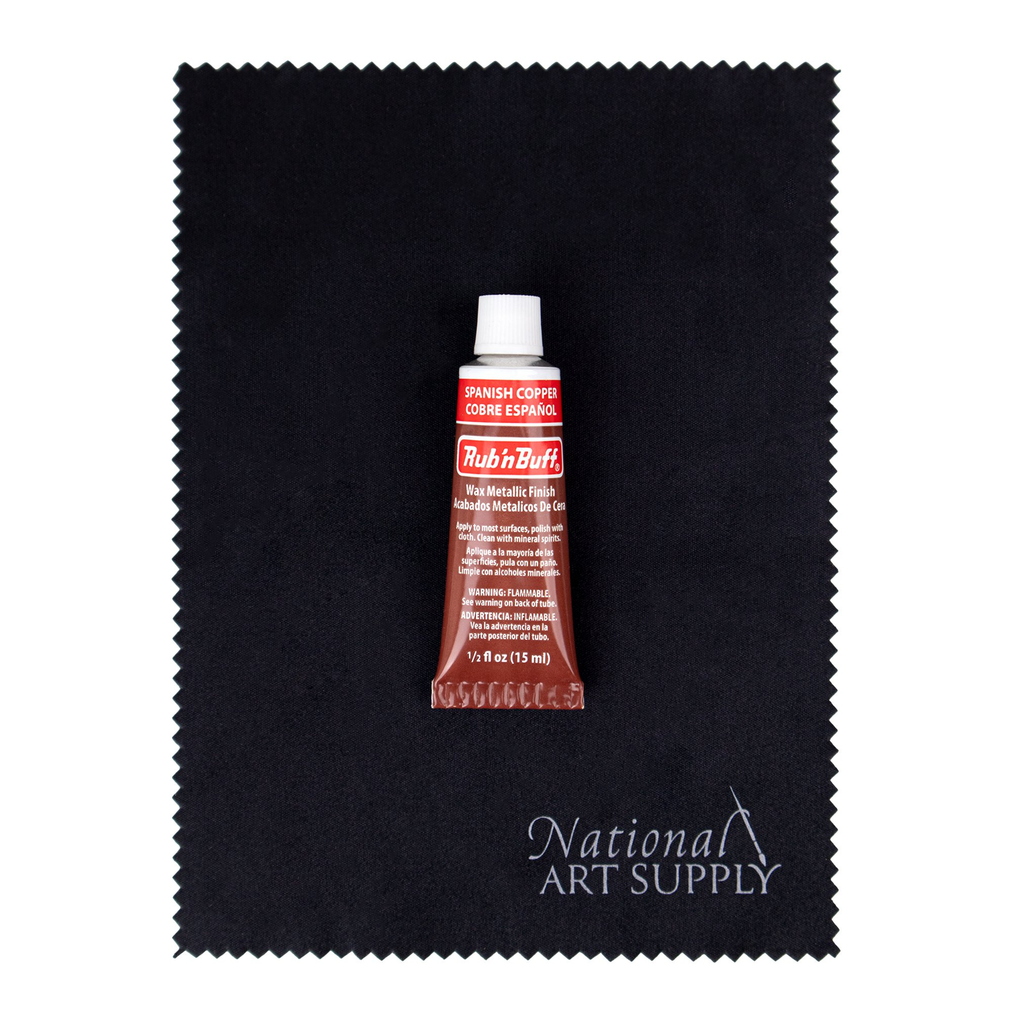 Rub n Buff Metallic Wax Finish with 5"x7" Microfiber Cloth, Spanish Copper 0.5oz/15ml Tube | Walmart (US)