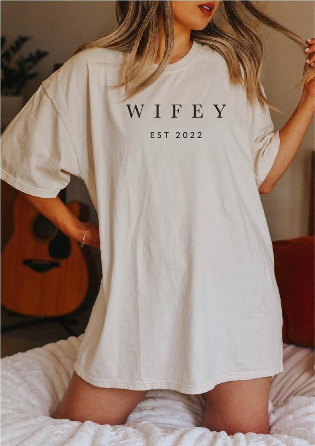 Wifey Comfort Colors Shirt EST 2022 Shirt Wife Crewneck - Etsy | Etsy (US)