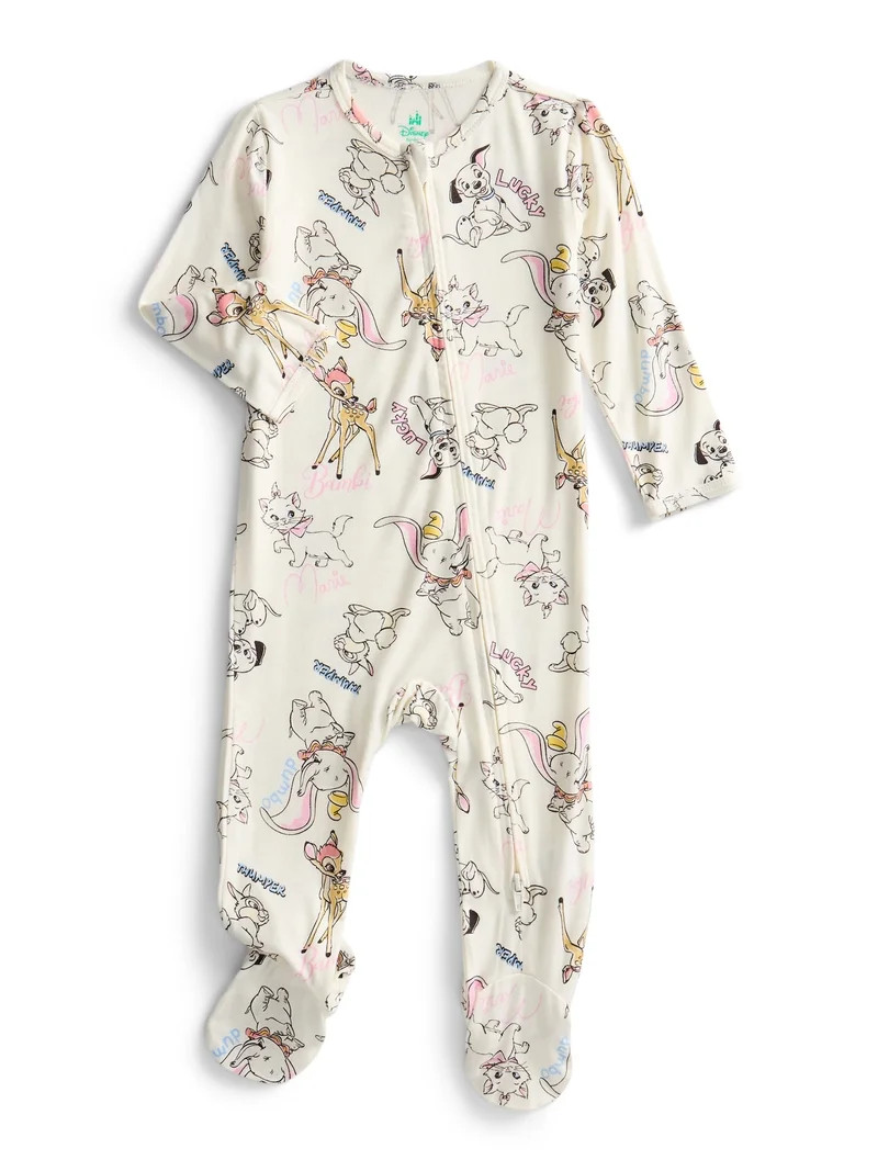Character Baby Boys or Girls Cozy and Comfortable Viscose Two-Way Zip Footed Sleep 'N Play One-Pi... | Walmart (US)