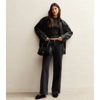 Women's Black Low Rise Wide Leg Jeans New Look | New Look (UK)