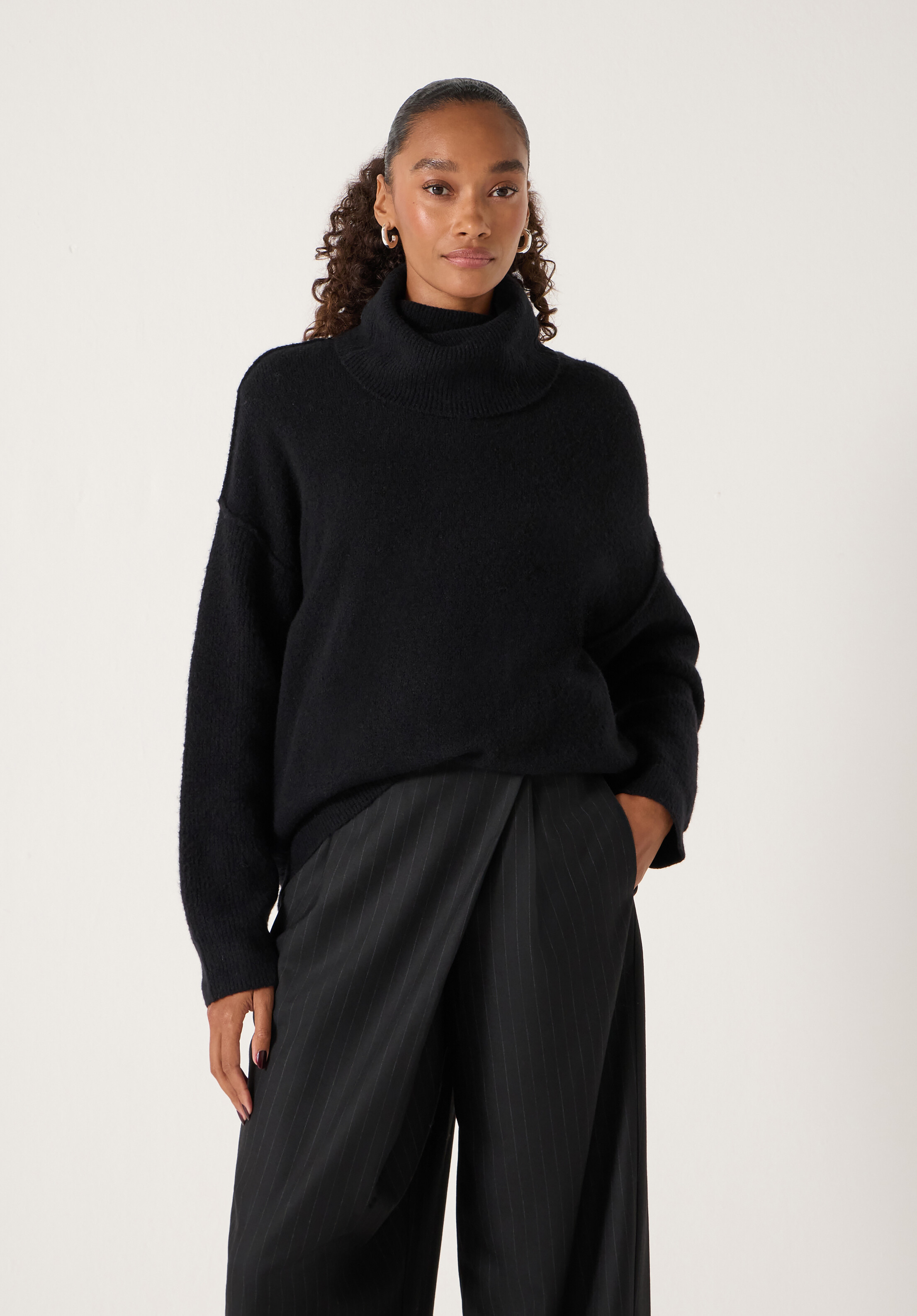 Meryl Wool Blend Roll Neck Jumper | Hush UK