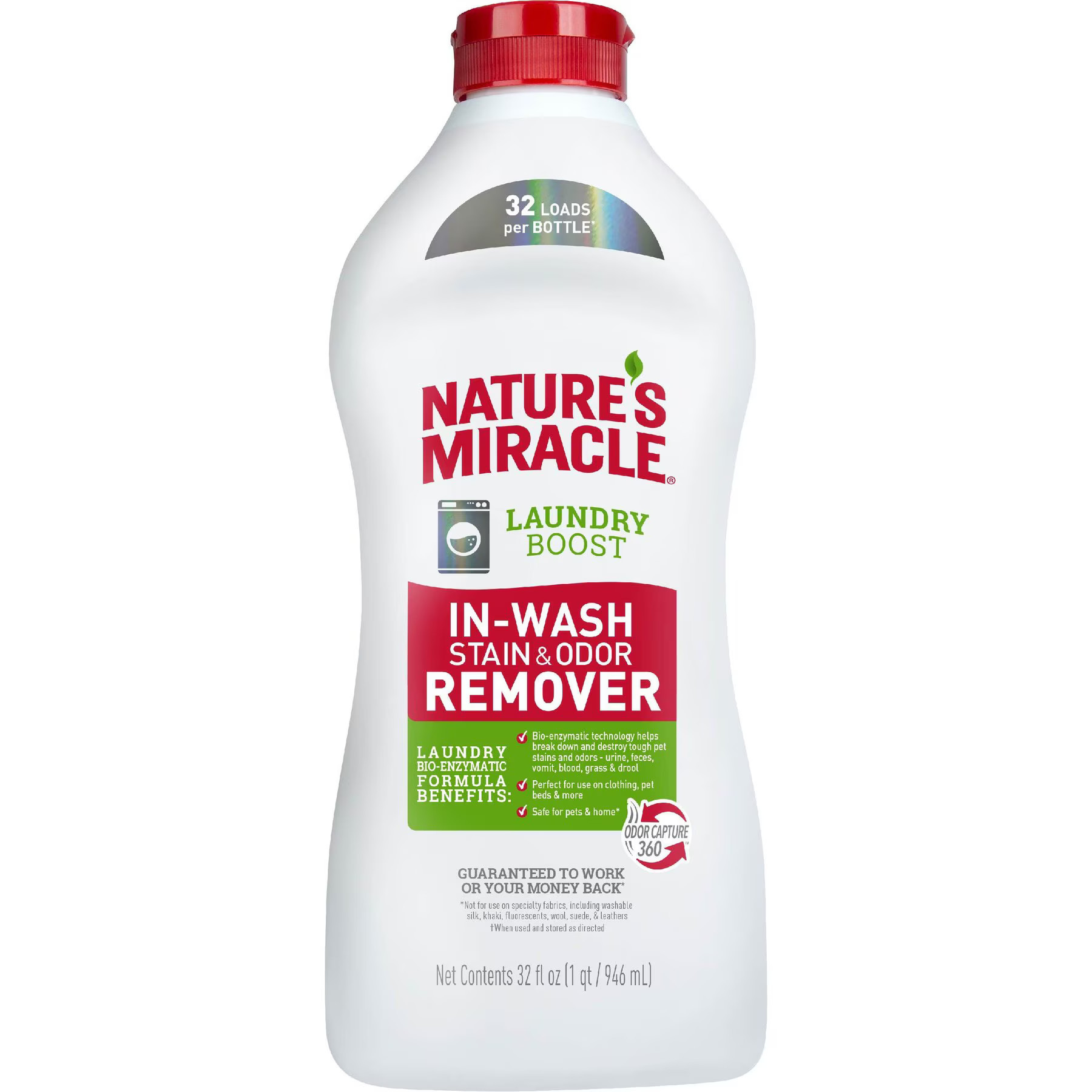 Nature's Miracle Laundry Boost In-Wash Stain & Odor Remover, 32-fl oz bottle | Chewy