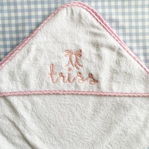 Custom Personalized Gingham Hooded Towel for Babies  Boys and | Etsy | Etsy (US)