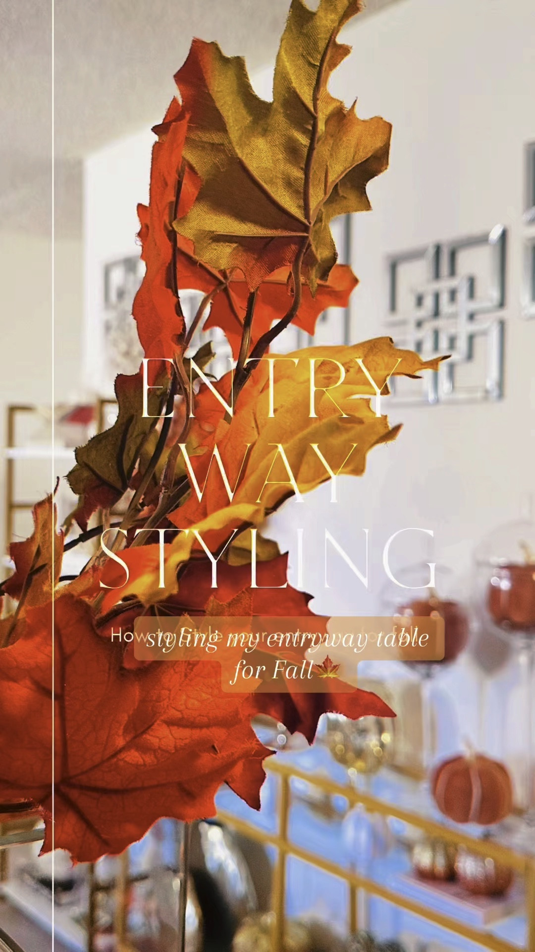 Entry way table styling #FallDecor