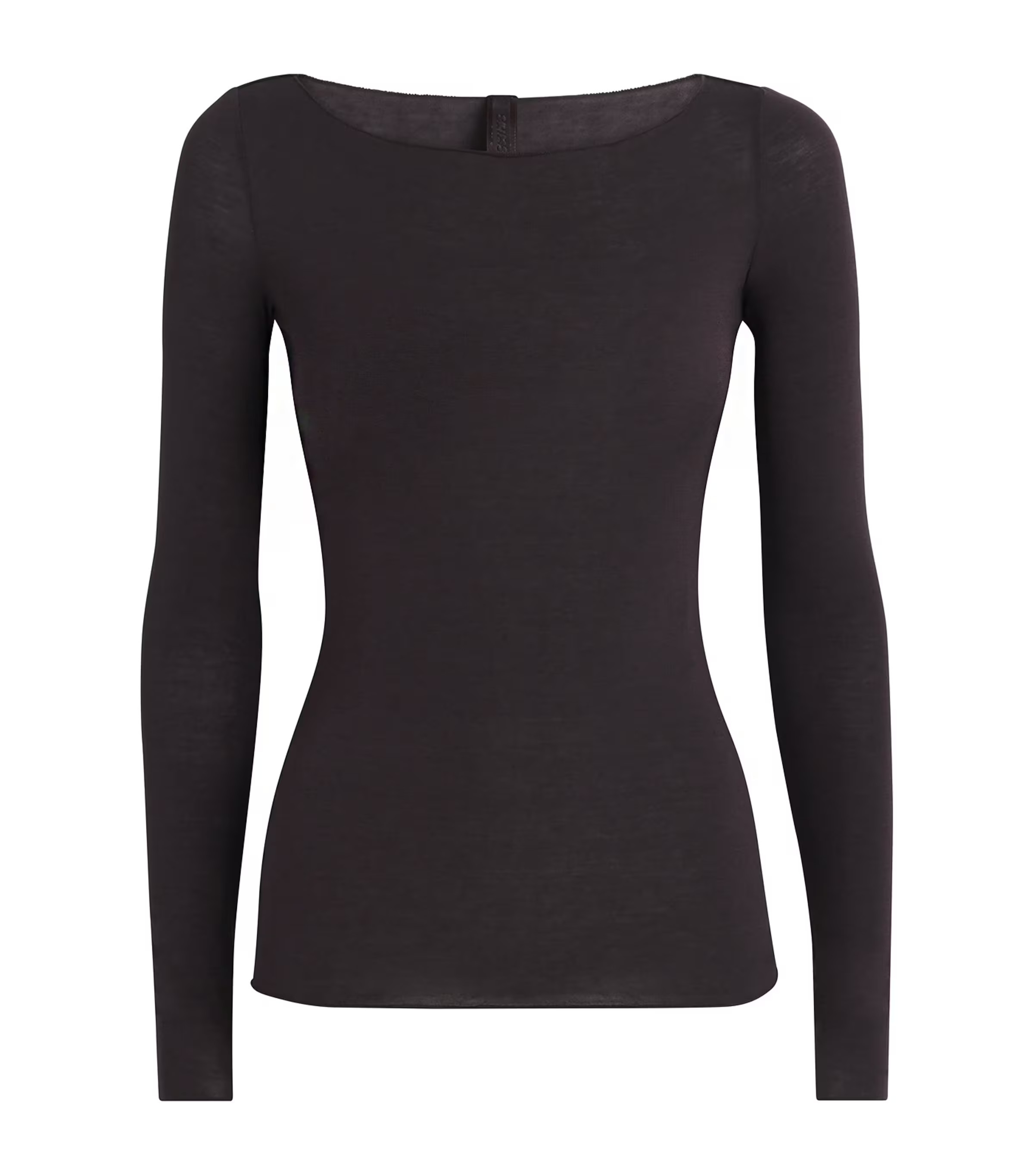 Skims Sheer Modal Boat-Neck T-Shirt | Harrods (US)