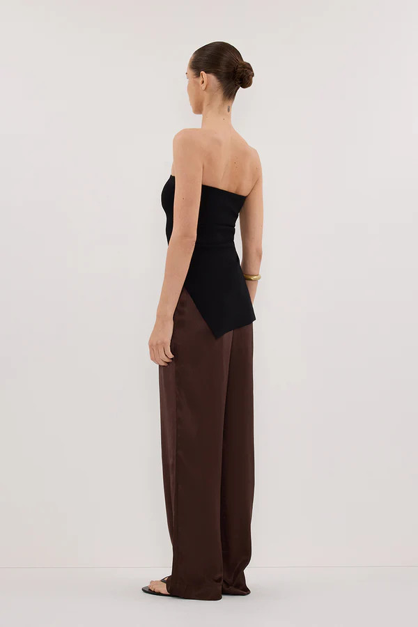 MONICA BITTER CHOC SATIN PANT | DISSH