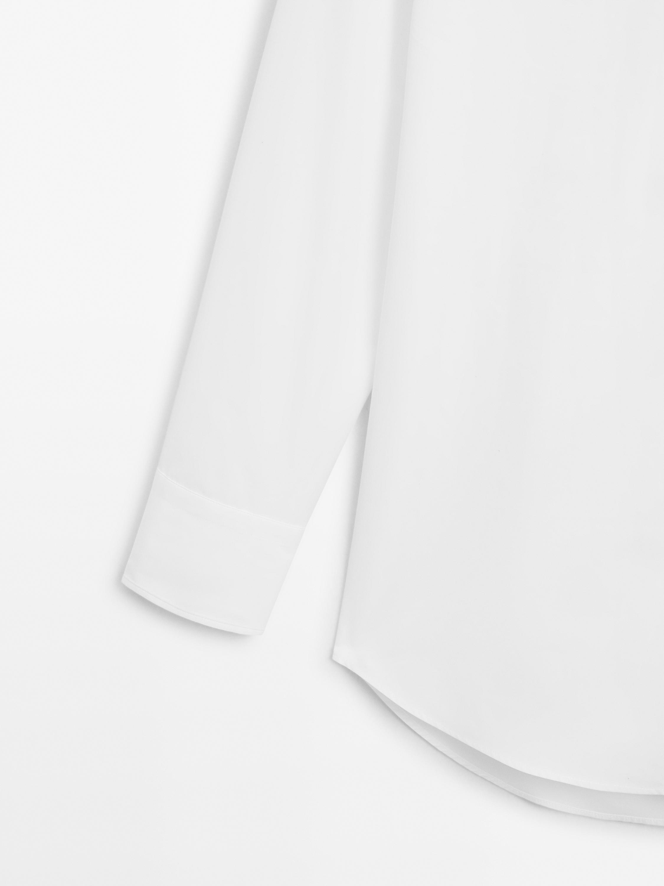 Oversize cotton poplin shirt | Massimo Dutti US