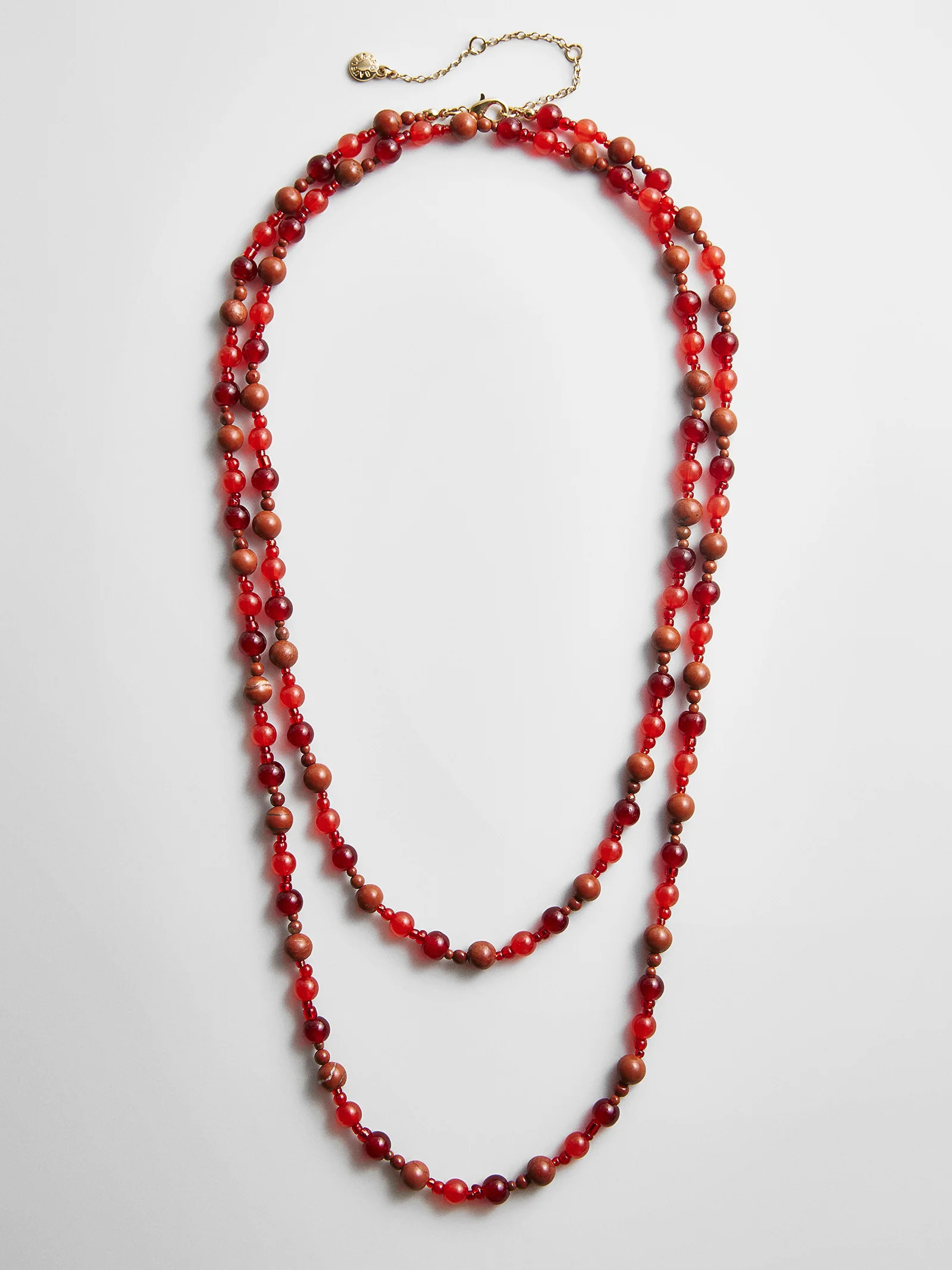 Charlotte Beaded Necklace - Red Jasper | BaubleBar