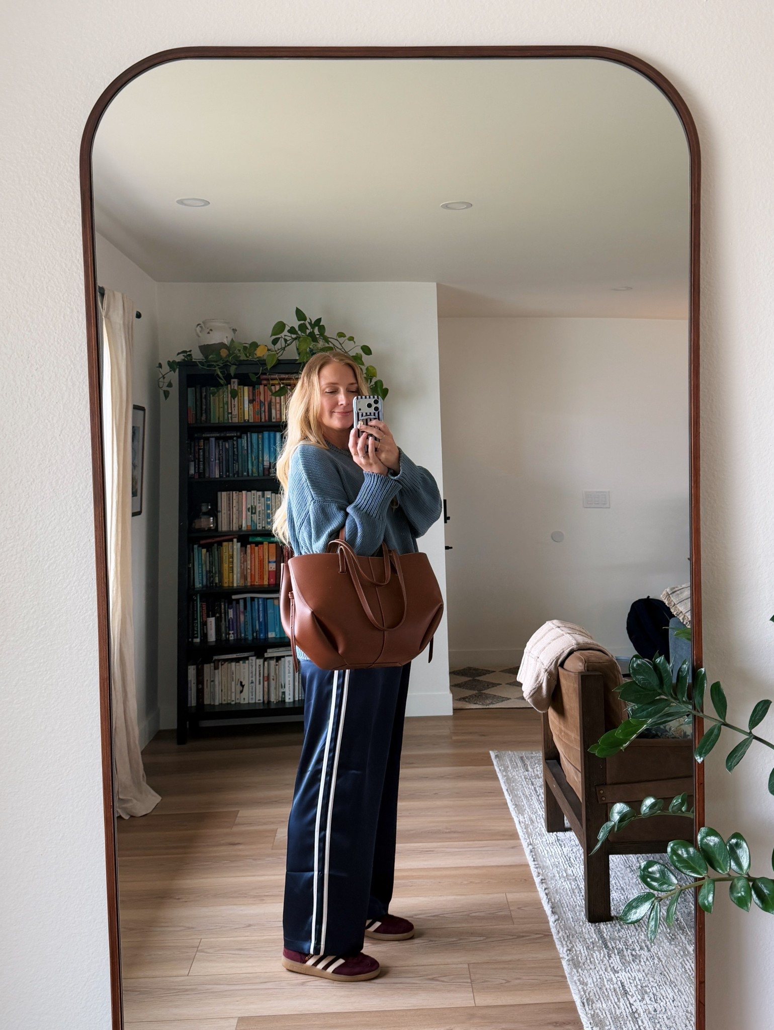 Postpartum outfit idea: track pants and an oversized sweater!! I lean towards cotton since I tend to overheat while breastfeeding 😂 these pants are so comfy and look exactly like the Donni version if you ask me!! Especially love that they come in tall sizes. 

#LTKdayinmylife #LTKmomlife #LTKTall