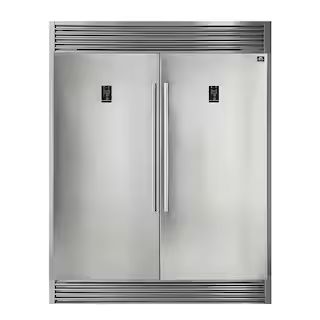 Forno 60 in. W 27.6 cu. ft. Free Standing Side by Side Style 2-Doors Refrigerator and Freezer in ... | The Home Depot