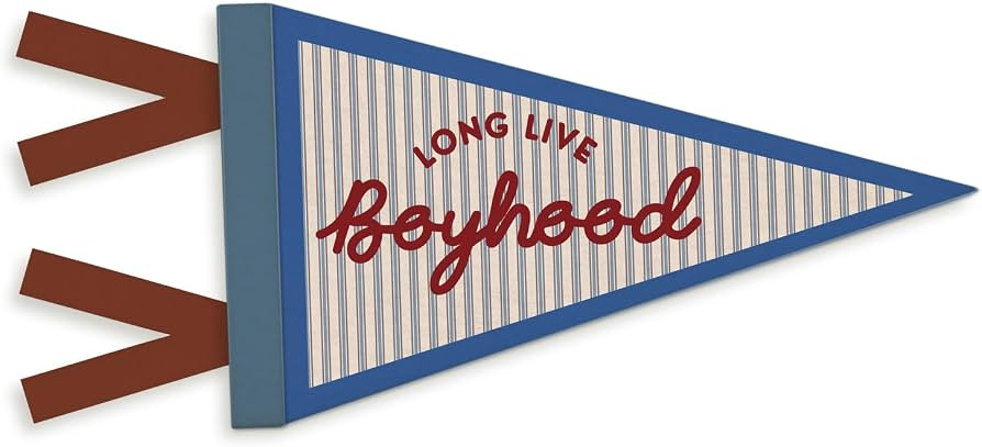 Long Live Boyhood Banner Boy Room Decor, Vintage Boyhood Pennant Felt Banner Nursery Playroom Wal... | Amazon (US)