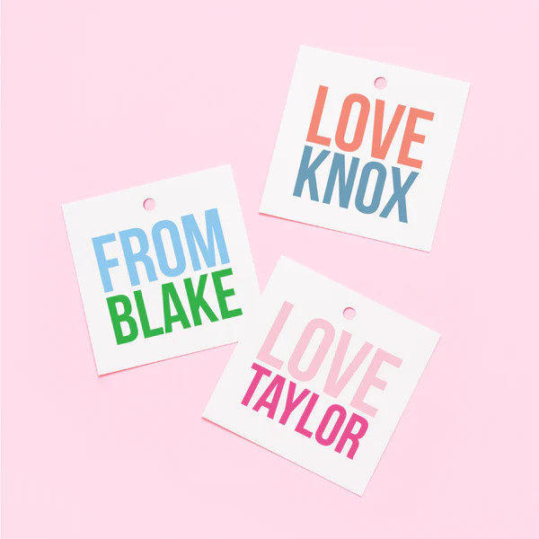 Love/From Personalized Gift Tag | Joy Creative Shop