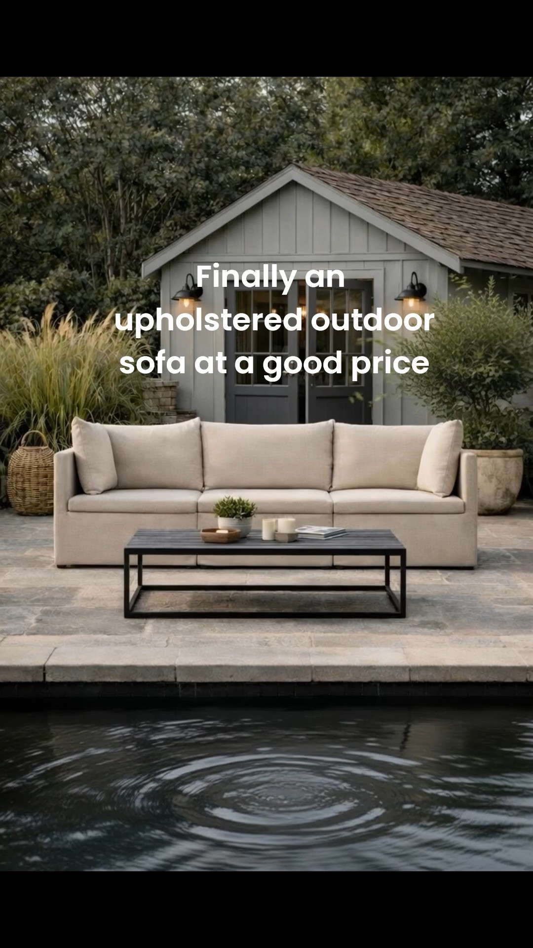 Finally, an upholstered outdoor sofa at a good price. I’ve only seen designers sell until the year new so I would jump on this. It looks so beautiful outdoor sofa on sale.

#LTKSaleAlert #LTKHome