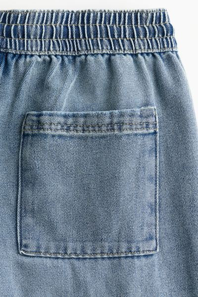 Denim Pull-on Pants - Regular waist - Long - Light denim blue - Ladies | H&M US | H&M (US + CA)