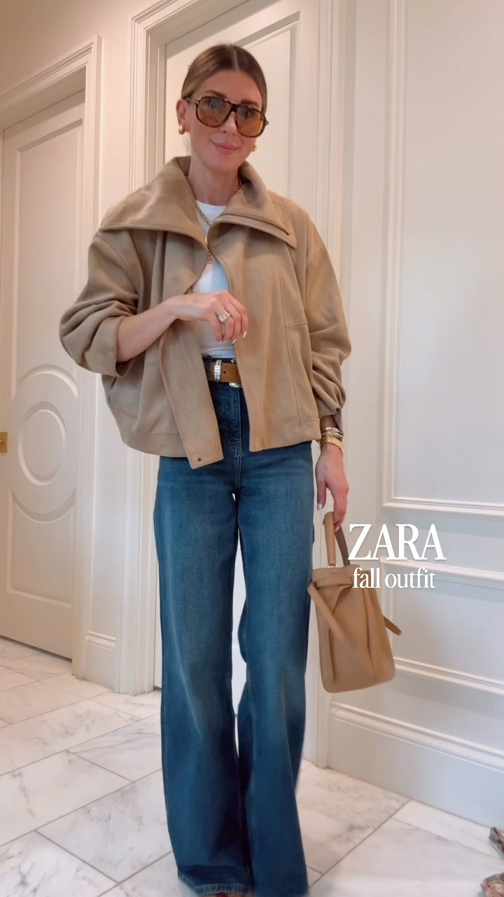 Zara fall outfit idea! This bomber jacket is so cool and trendy. I’m wearing size small and size 25 in the jeans, run tts!

#LTKootd #LTKSeasonal