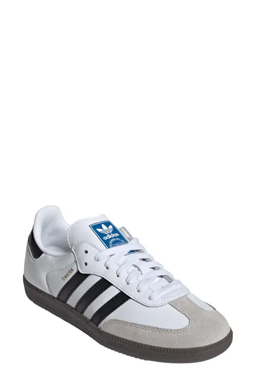 adidas Gender Inclusive Samba OG Sneaker in White/black/clear Granite at Nordstrom, Size 9.5 | Nordstrom