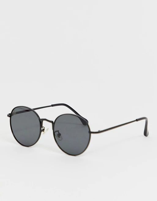 Jeepers Peepers – Runde Sonnenbrille in Schwarz | ASOS DE