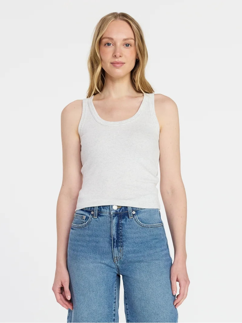 Time and Tru Women's Ribbed Tank Top, Sizes XS-XXXL | Walmart (US)