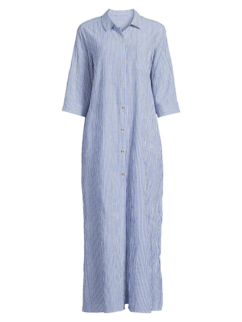 Women's Natalie Maxi Cover-Up Shirtdress - Coastal Blue - Size XS | Saks Fifth Avenue