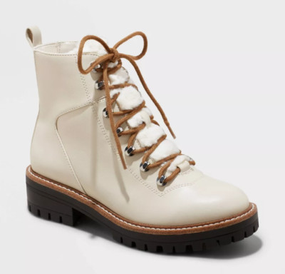 Women's Leighton Winter Boots Off-White - A New Day - CHOOSE SIZE | eBay US