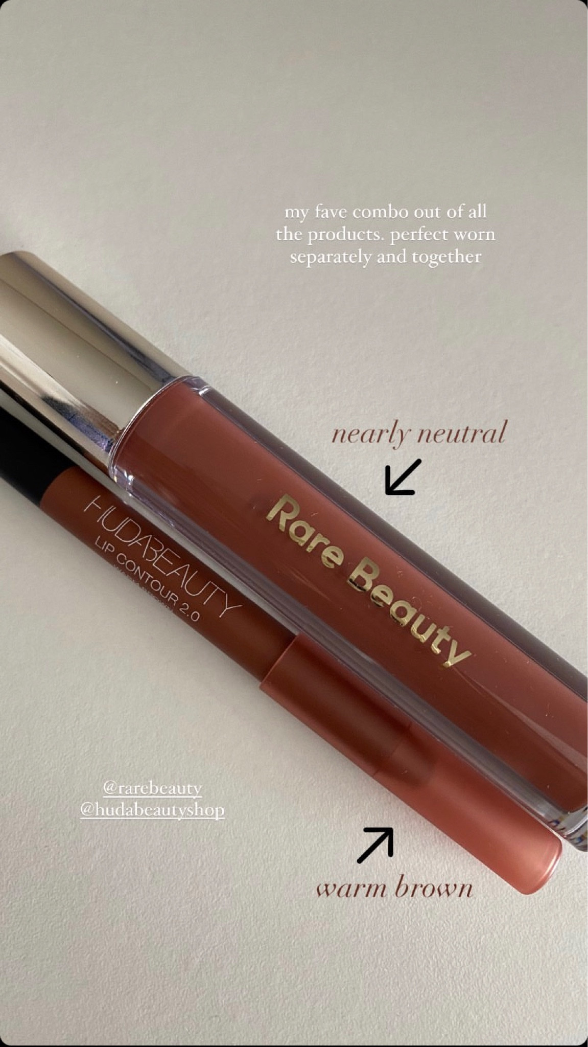 This is my go to brown and neutral lip combo! The Rare Beauty lip is super creamy and stays on while the Huda Beauty liner is the perfect compliment. I even wear the liner by itself! This is perfect for everyday and special occasions. 

#LTKbeauty #LTKwedding #LTKfindsunder50