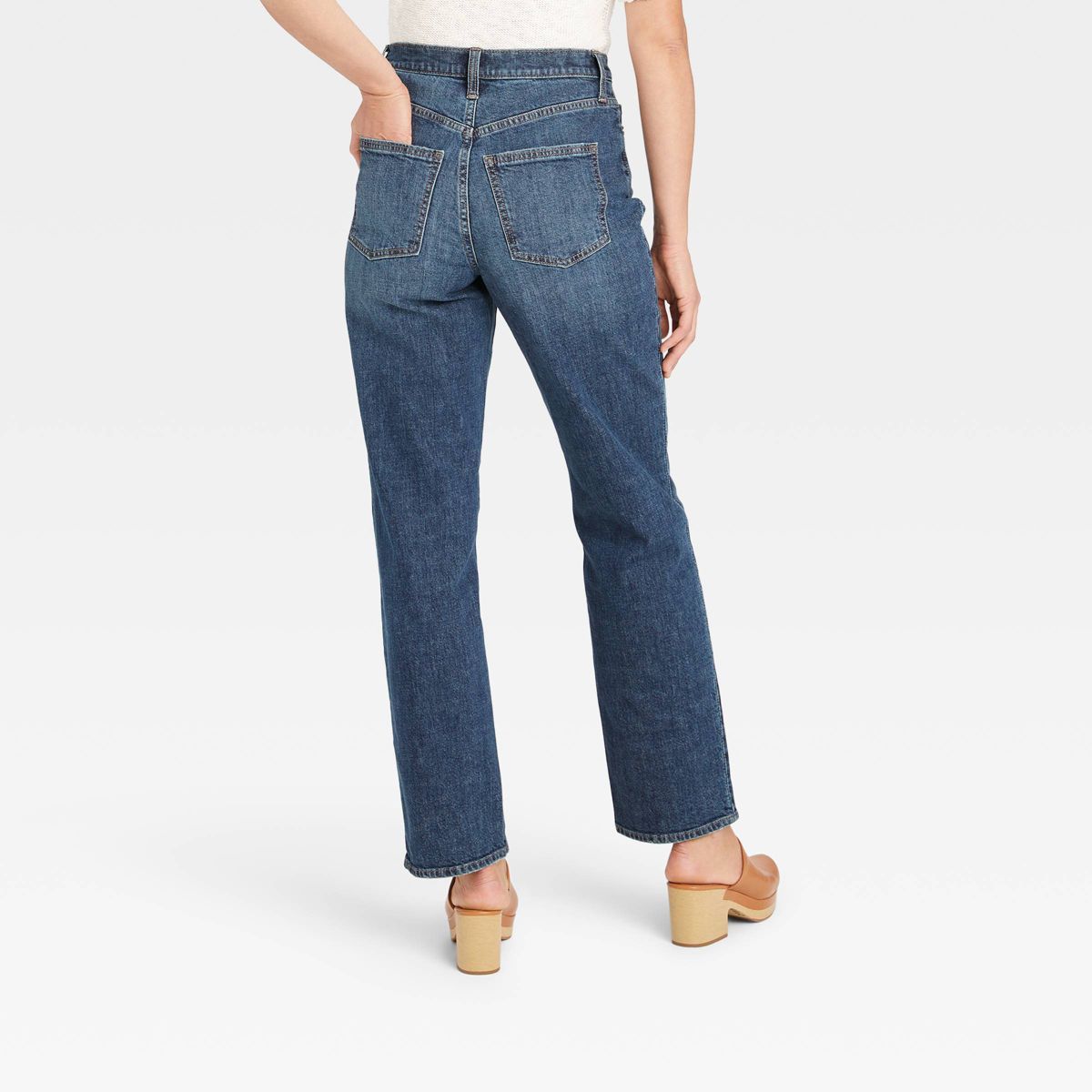 Women's High-Rise Vintage Straight Jeans - Universal Thread™ Dark Blue | Target