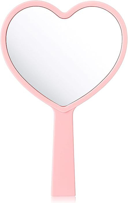 Heart Shaped Handheld Mirror Handheld Eyelash Mirror Cute Small Hand Mirror for Women Portable He... | Amazon (US)