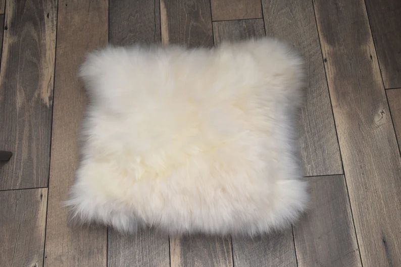 Genuine  sheepskin  Pet Bed, Chair Pad 20"x23"fur side, Base measurement 16"x18" | Etsy (US)