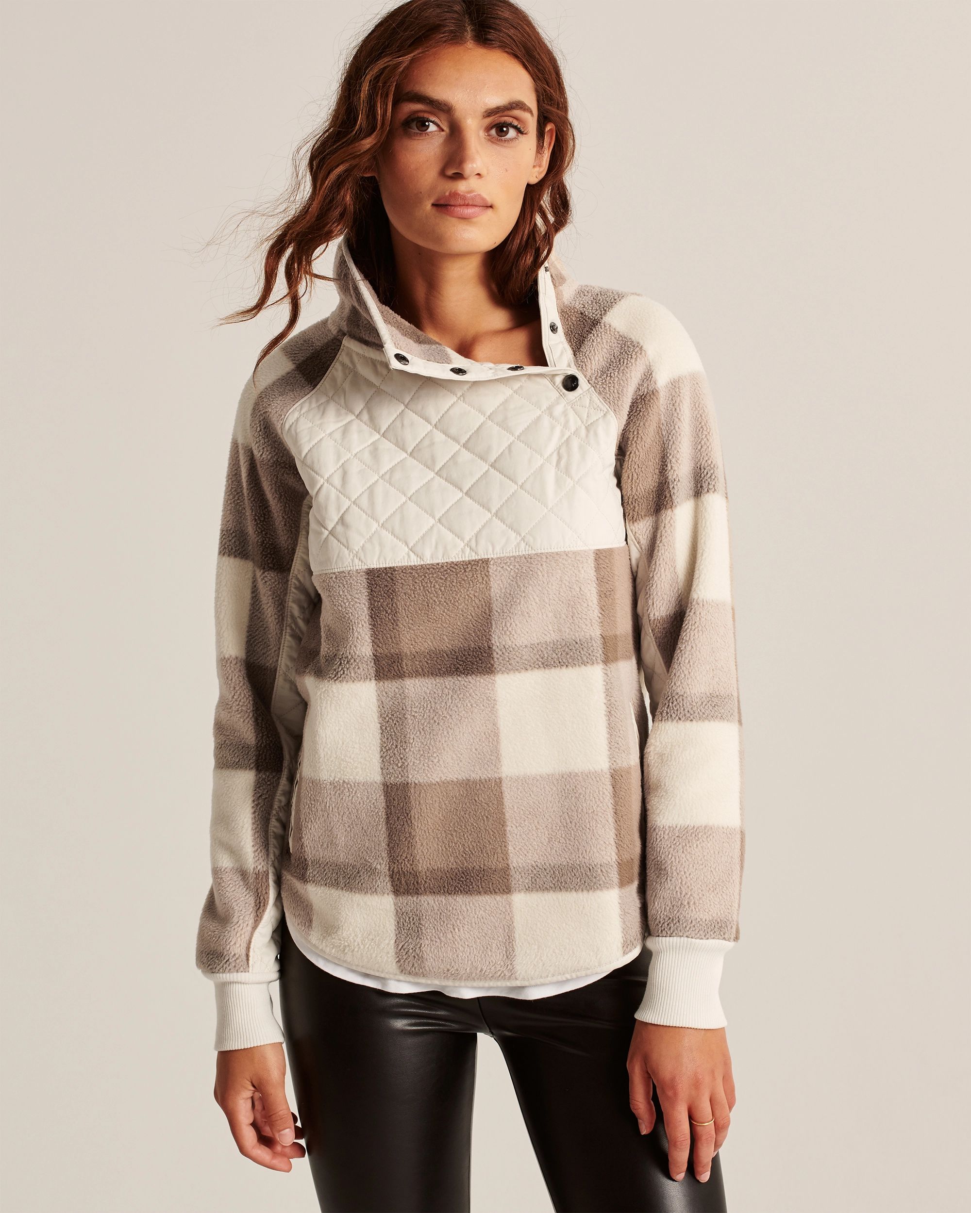 Asymmetrical Snap-Up Fleece | Abercrombie & Fitch (US)