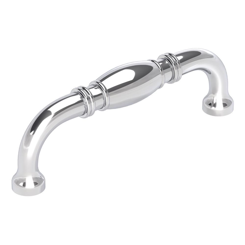 Granby 3-3/4 in. (96 mm) Polished Chrome Cabinet Drawer Pull | The Home Depot