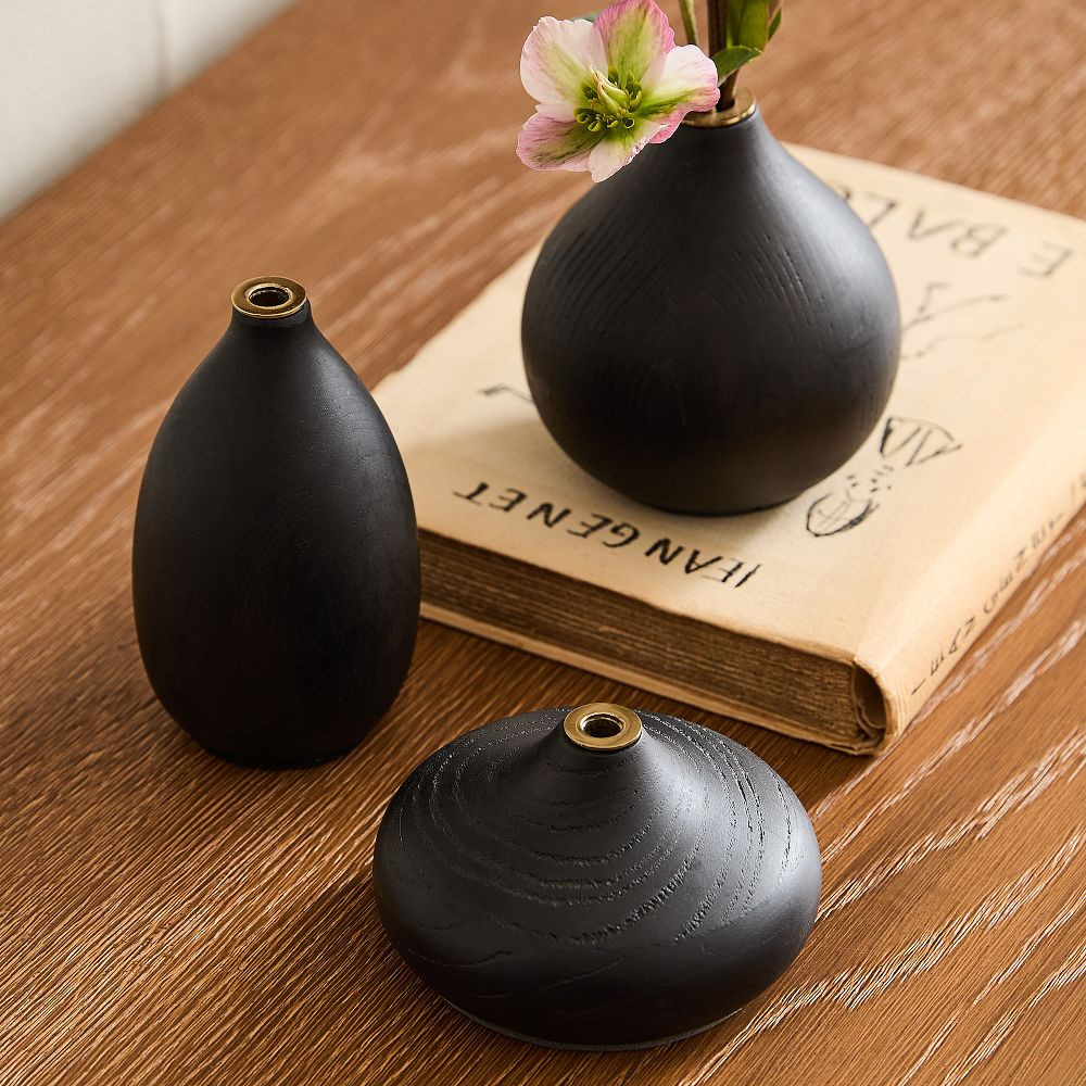Wren Wood Bud Vases (Set of 3) | West Elm (US)