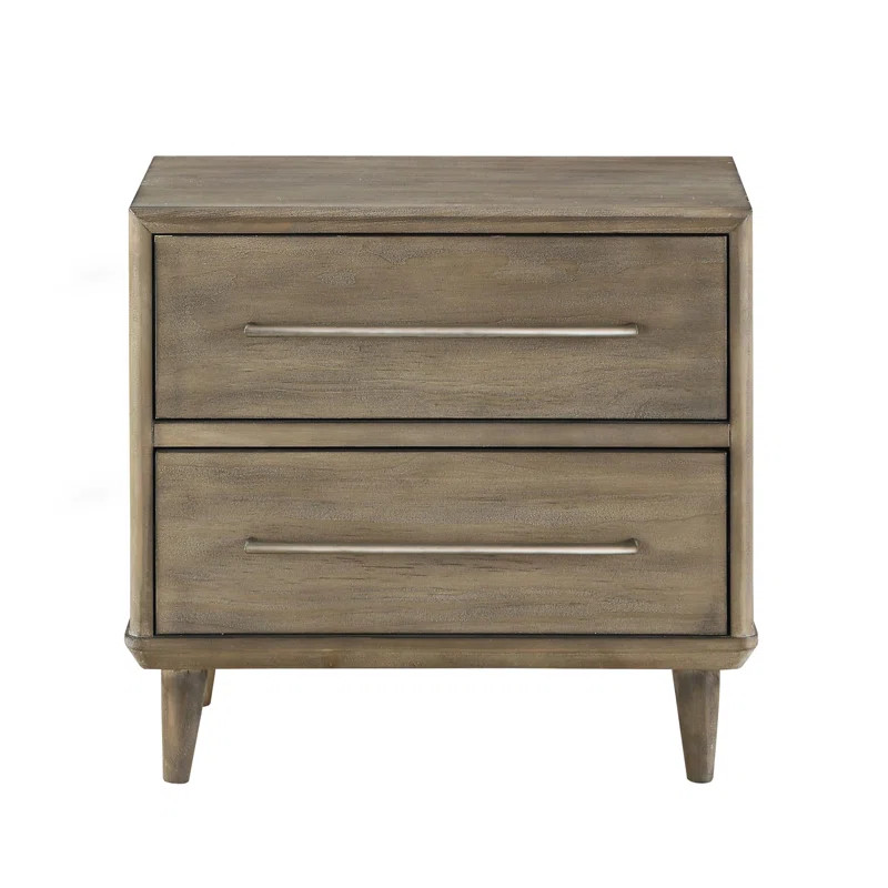 Treyvon Wooden 2 Drawer Nightstand | Wayfair North America