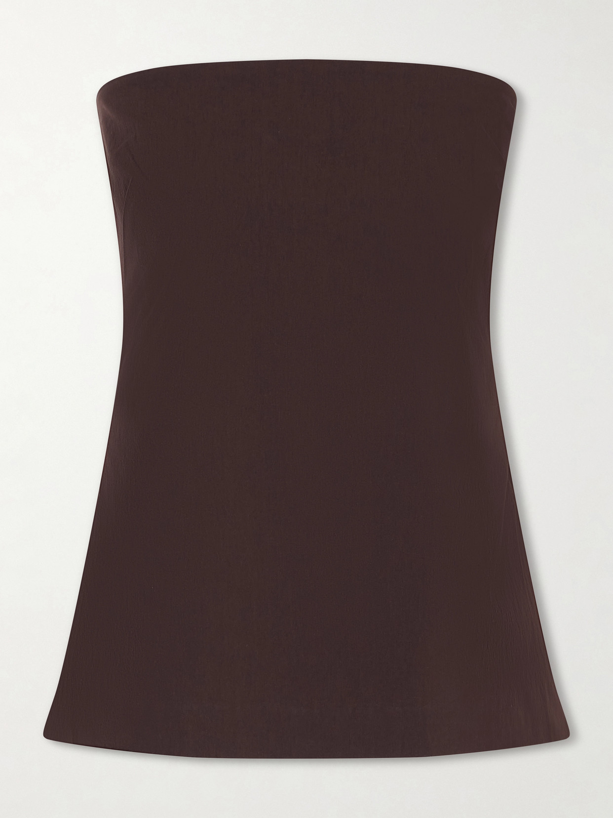 ST. AGNI - Strapless Open-back Cotton-blend Top - Brown | NET-A-PORTER (US)