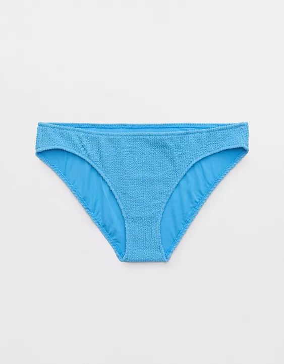 Aerie Shimmery Crinkle Full Coverage Bikini Bottom | Aerie