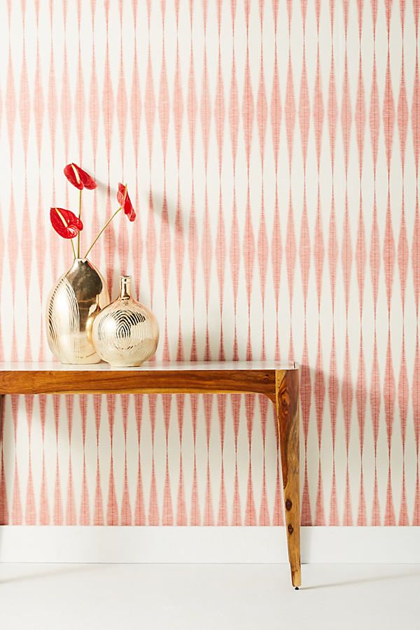 Magnolia Home Handloom Wallpaper By Magnolia Home in Red Size ALL | Anthropologie (US)